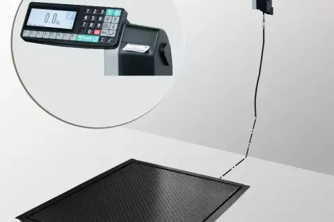 Весы платформенные электронные врезные с печатью этикеток 4D-PMF-20/15-2000-RL