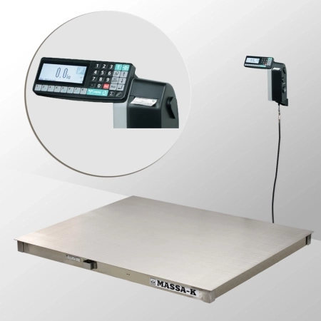 Весы платформенные электронные с печатью этикеток 4D-PM.S-15/12-1000-RL