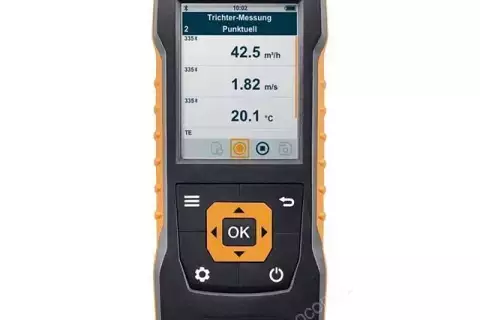 Прибор testo 440 dP для измерения скорости и оценки качества воздуха в помещении со встроенным сенсором дифференциального давления