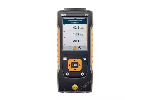 Прибор testo 440 dP для измерения скорости и оценки качества воздуха в помещении со встроенным сенсором дифференциального давления