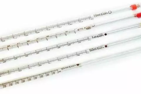 Пипетки градуированные типа 2 исполнение 1 и 2