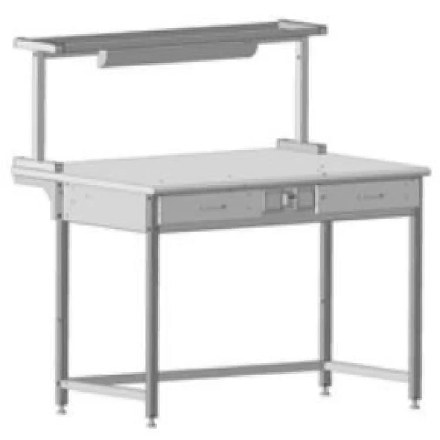 Стол лабораторный с 2 ящ. и электрикой + полка с 2 розетк. и светильн. 1212*850*1300 БМ КЕ - 1