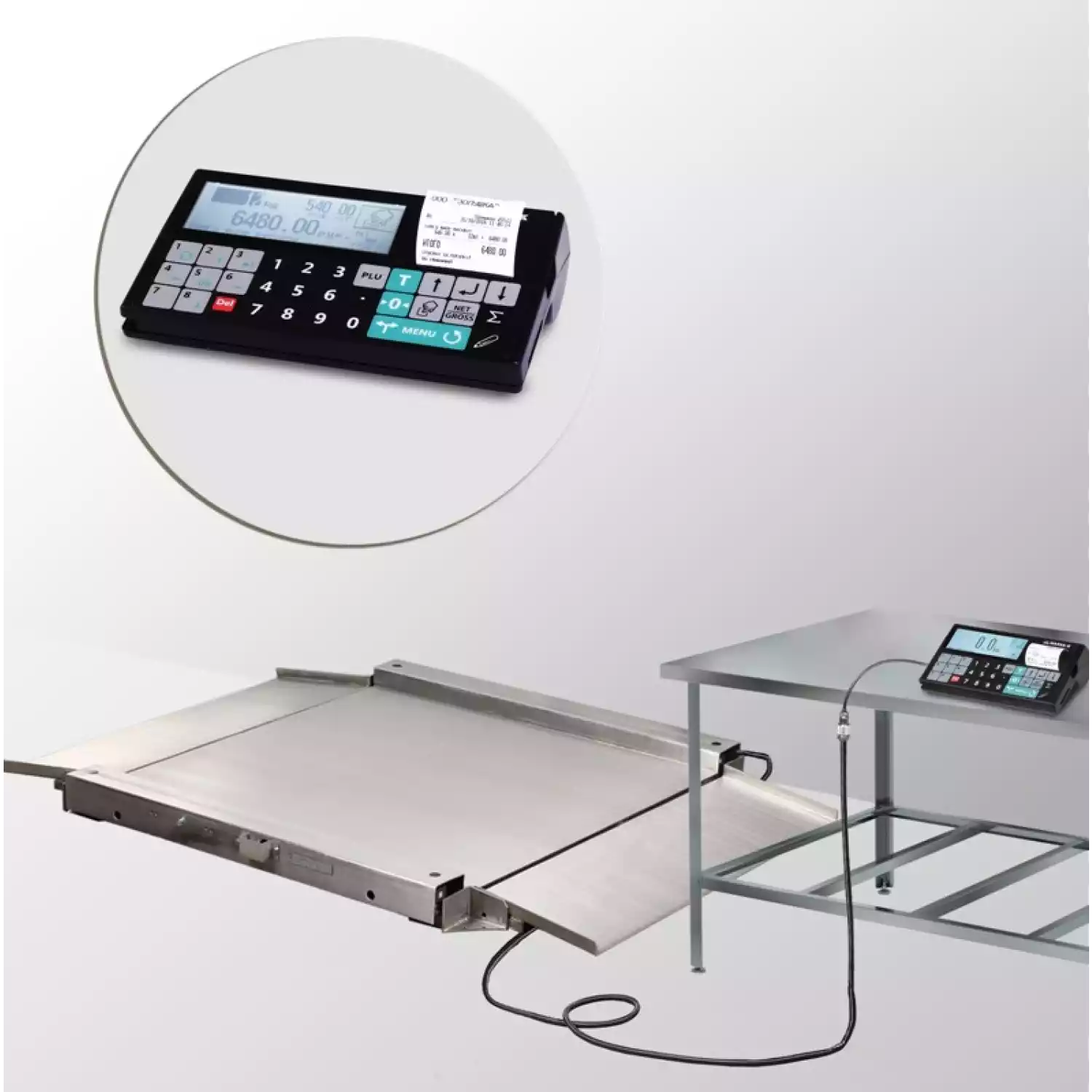 4D-LA.S-2-1500-RC весы низкопрофильные с печатью чеков - 1