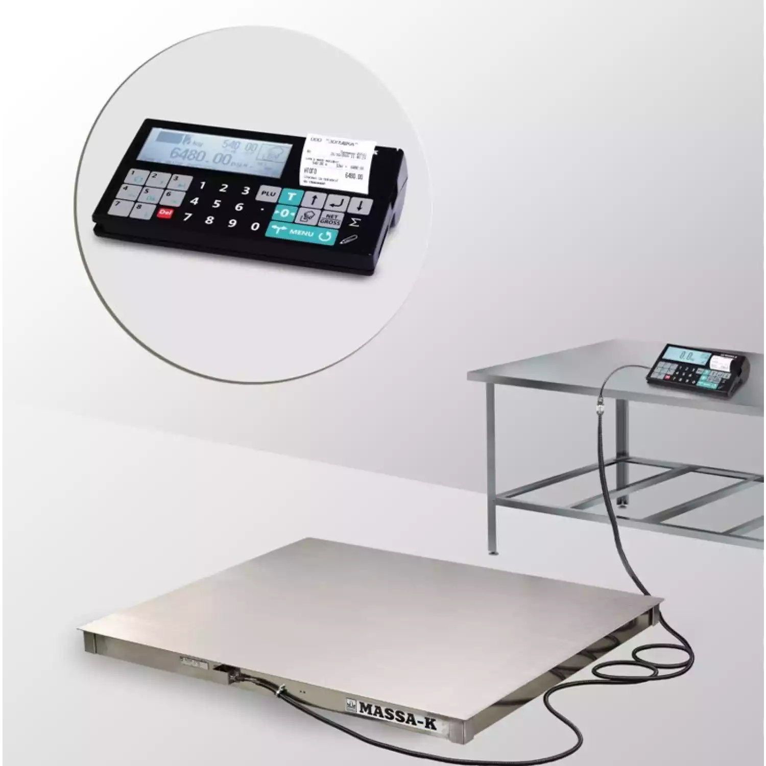 4D-P.S-2-1000-RC весы платформенные с печатью чеков - 1