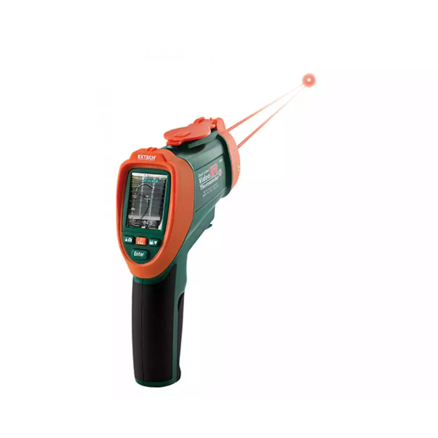 Пирометр Extech VIR50/Цифровой инфракрасный видеотермометр с двойным лазером - 1