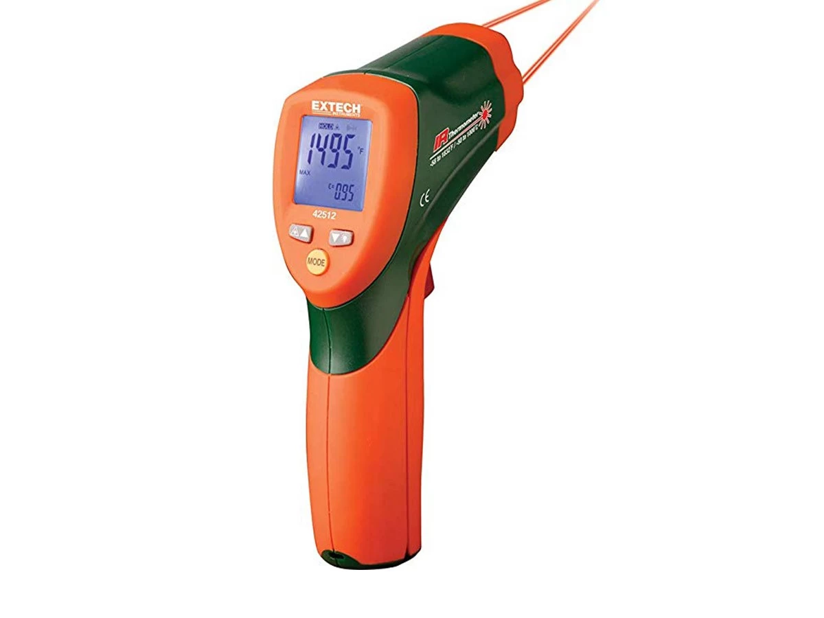 Пирометр Extech 42512/инфракрасный термометр с двойным лазером, диапазон измерения температуры от -50 до 1000°С, 30:1 - 1