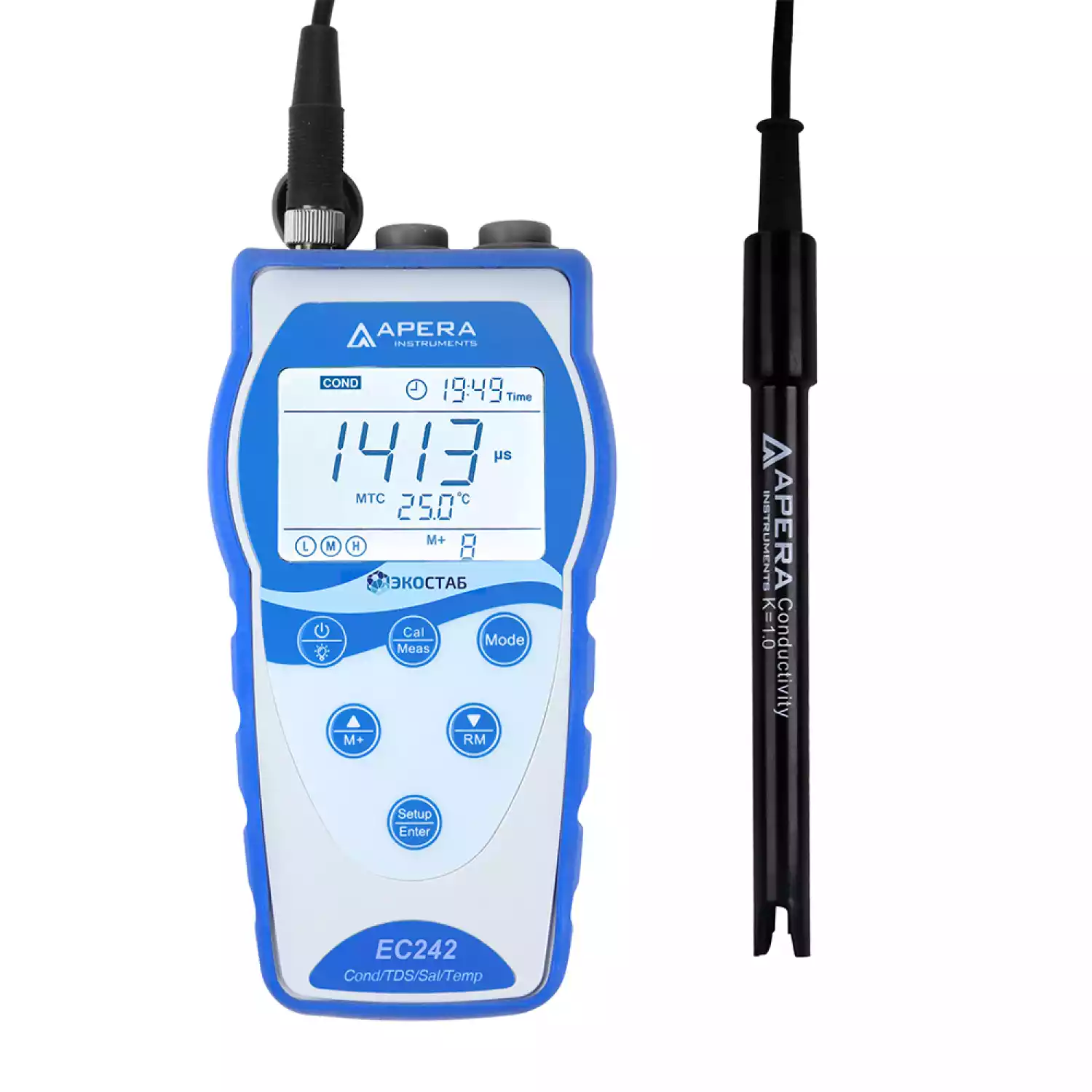 Портативный кондуктометр с GLP ЭКОСТАБ EC242 - 1