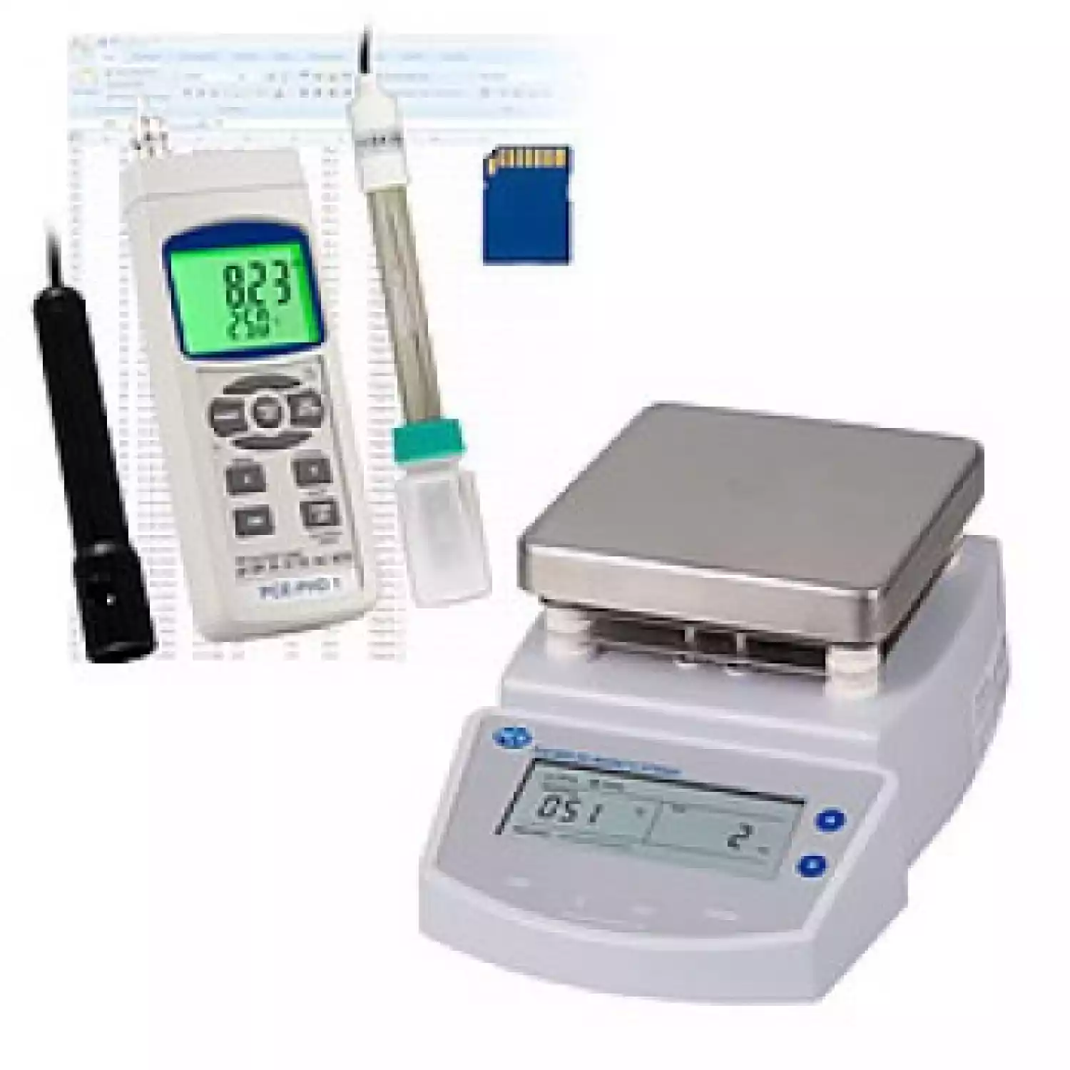 рН-метр PCE-PHD1-MSR300 вкл. магнитную мешалку PCE-MSR 300 - 1