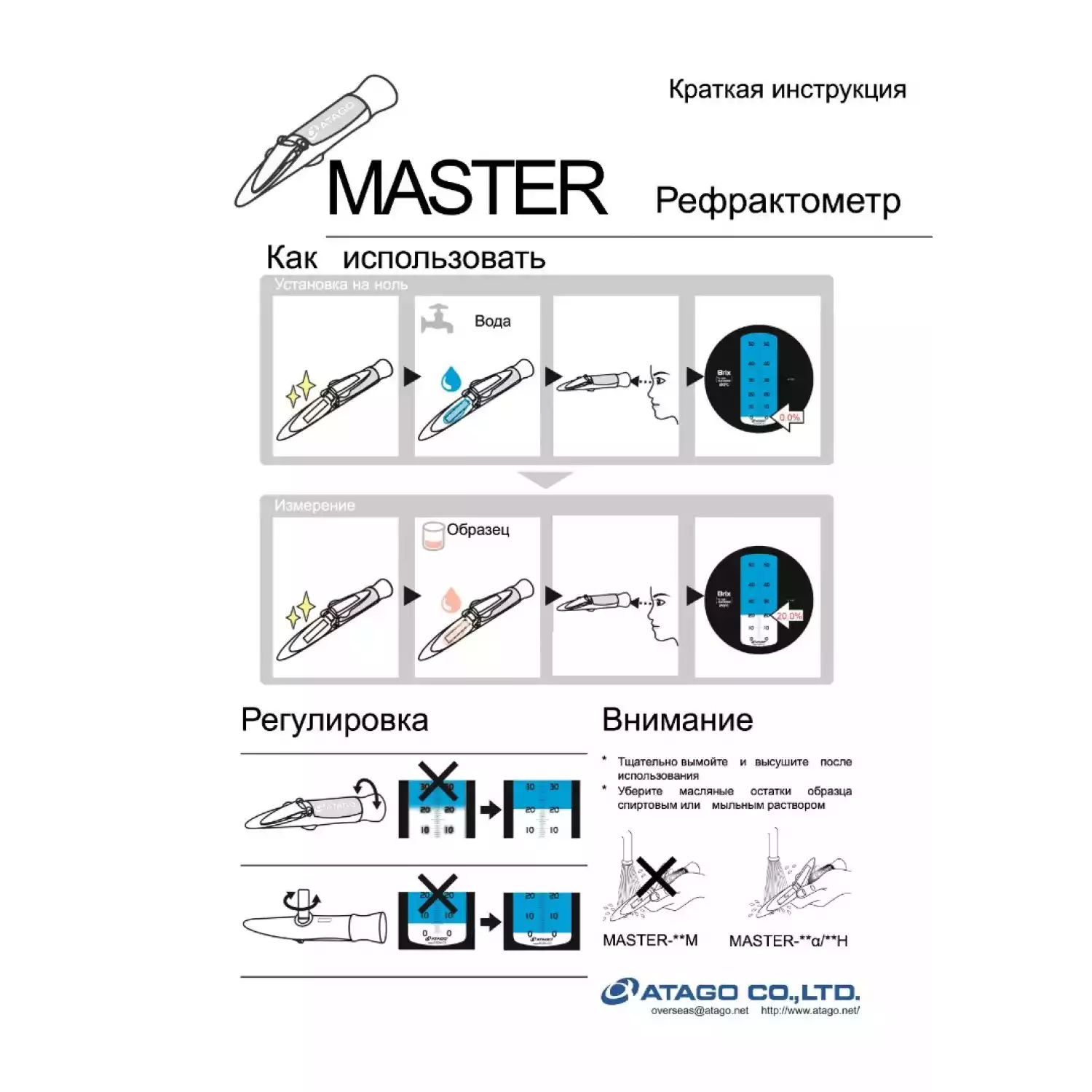 Master-AGRI рефрактометр - 2