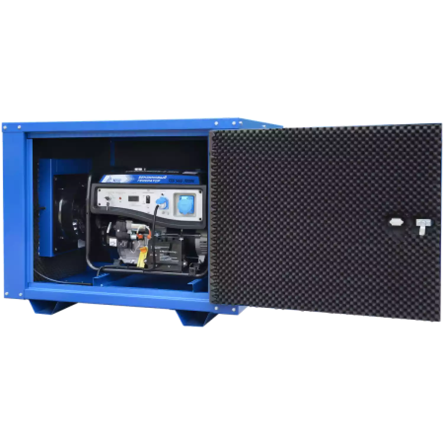 Бензиновый генератор ТСС SGG 7500Е3A, трехфазный с электростартером, 7.5 кВт, 230/400В в погодозащитном кожухе МК-1 - 1