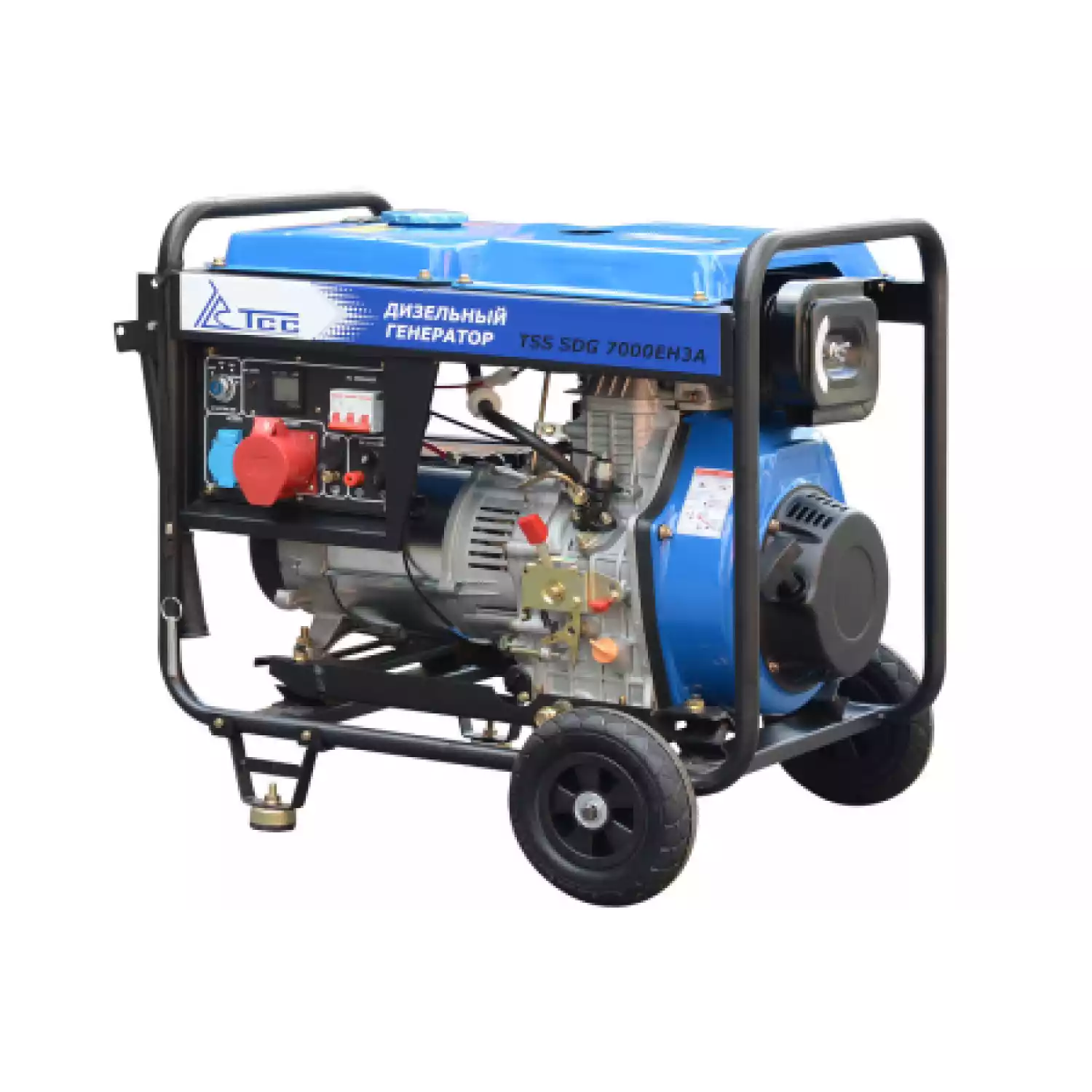 Дизельный генератор ТСС SDG 7000EH3A, трехфазный с электростартером, 6,5 кВт, 230/400В - 1