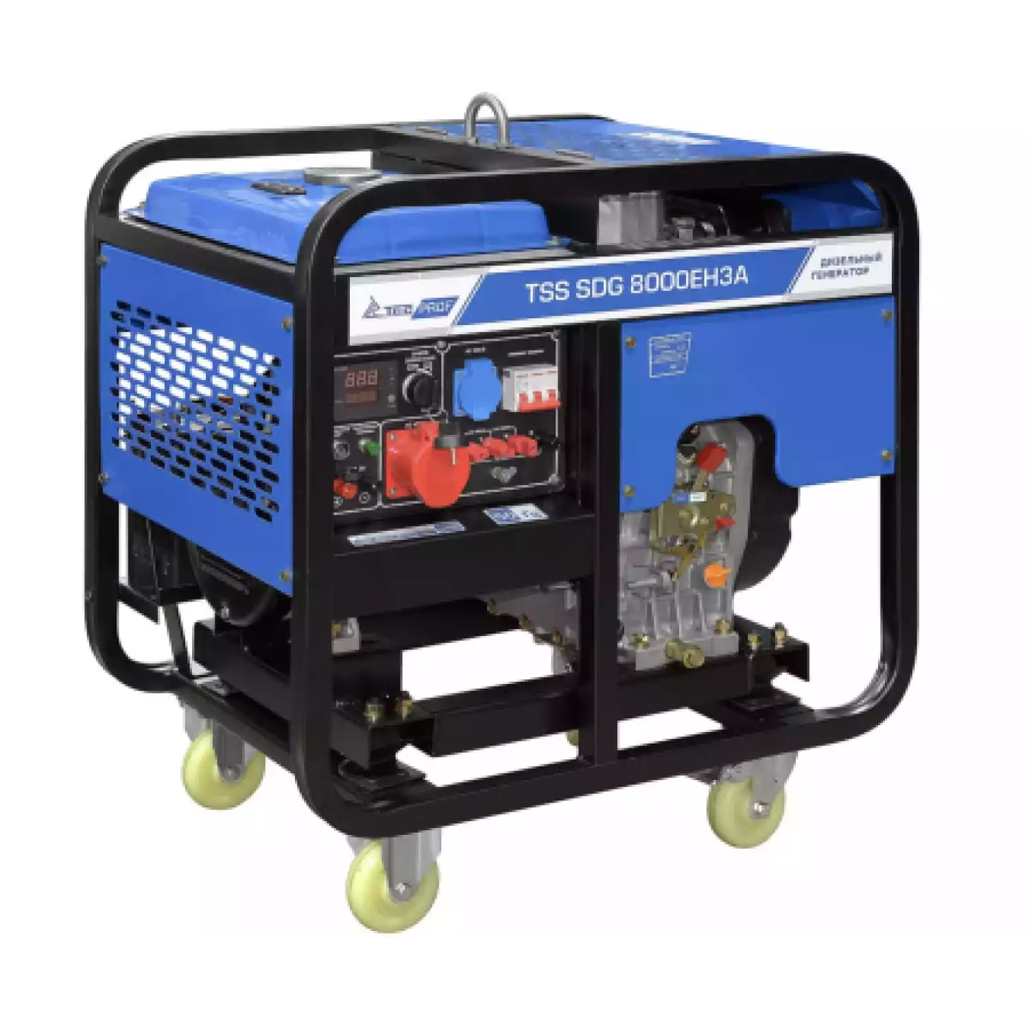 Дизельный генератор ТСС SDG 8000EH3A, трехфазный с электростартером, 7,5 кВт, 230/400В - 1