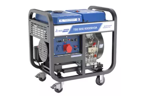Дизельный генератор TSS SDG 9000EH3A, трехфазный с электростартером, 8 кВт, 230/400В