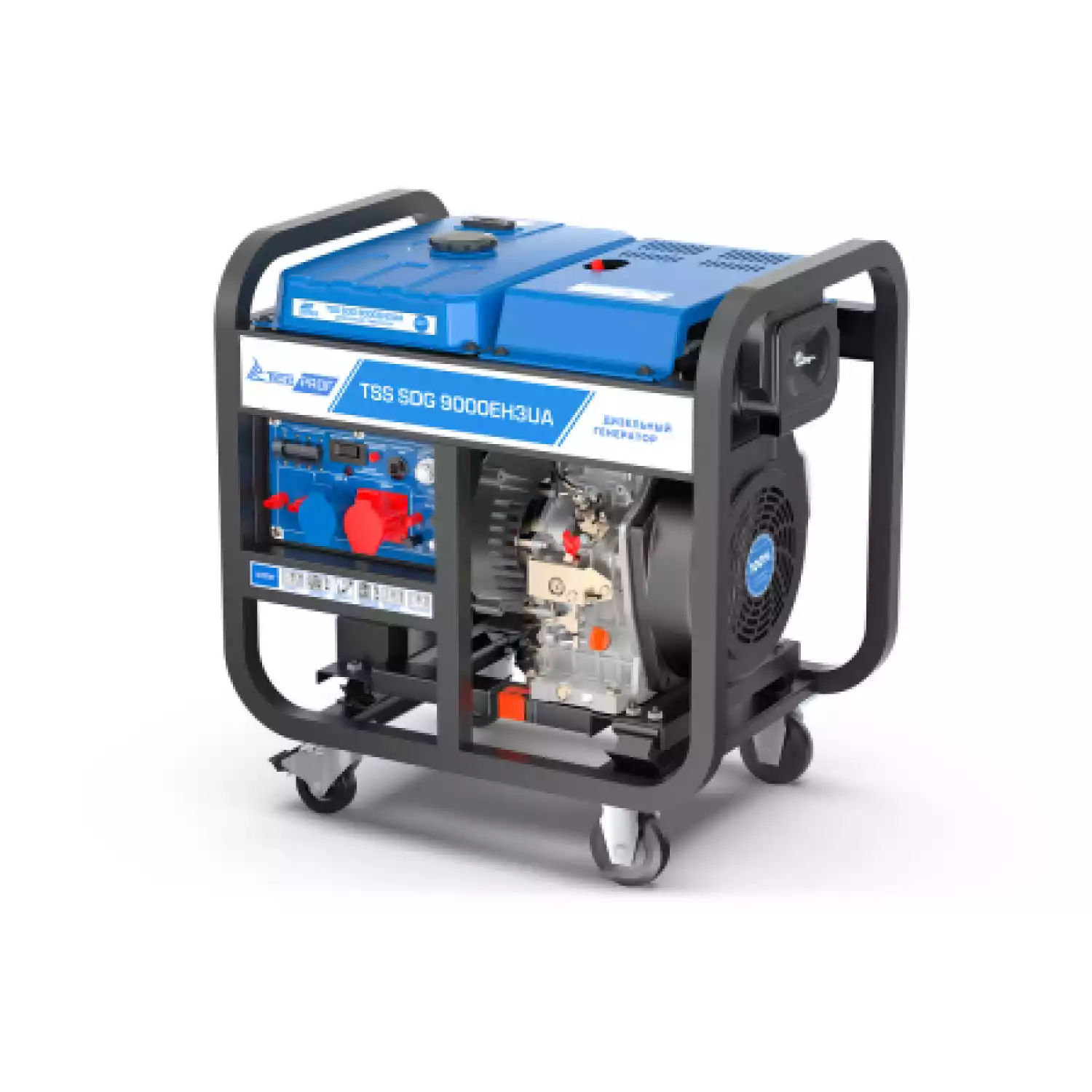 Дизельный генератор TSS SDG 9000EH3UA, трехфазный с электростартером, 9 кВт, 230/400В, равномощный - 1