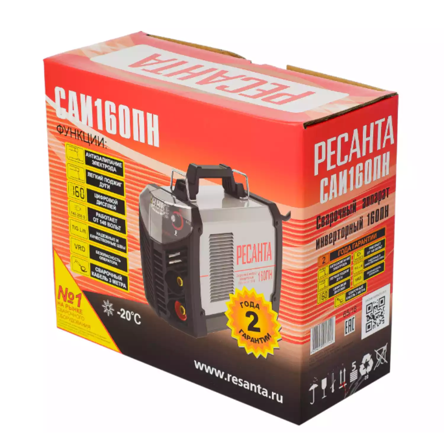 Сварочный аппарат инверторный Ресанта САИ 160 ПН - 16