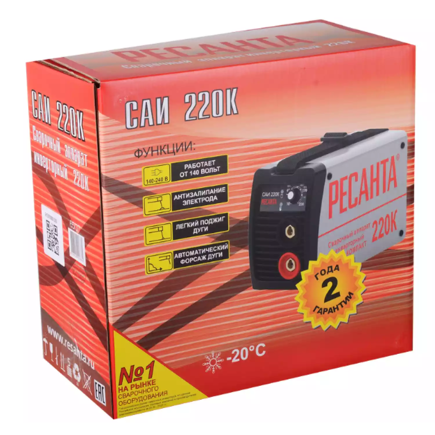 Сварочный аппарат инверторный Ресанта САИ 220К (компакт) - 7