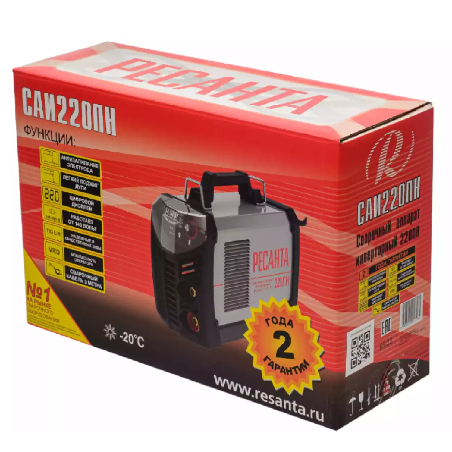 Сварочный аппарат инверторный Ресанта САИ 220 ПН - 12