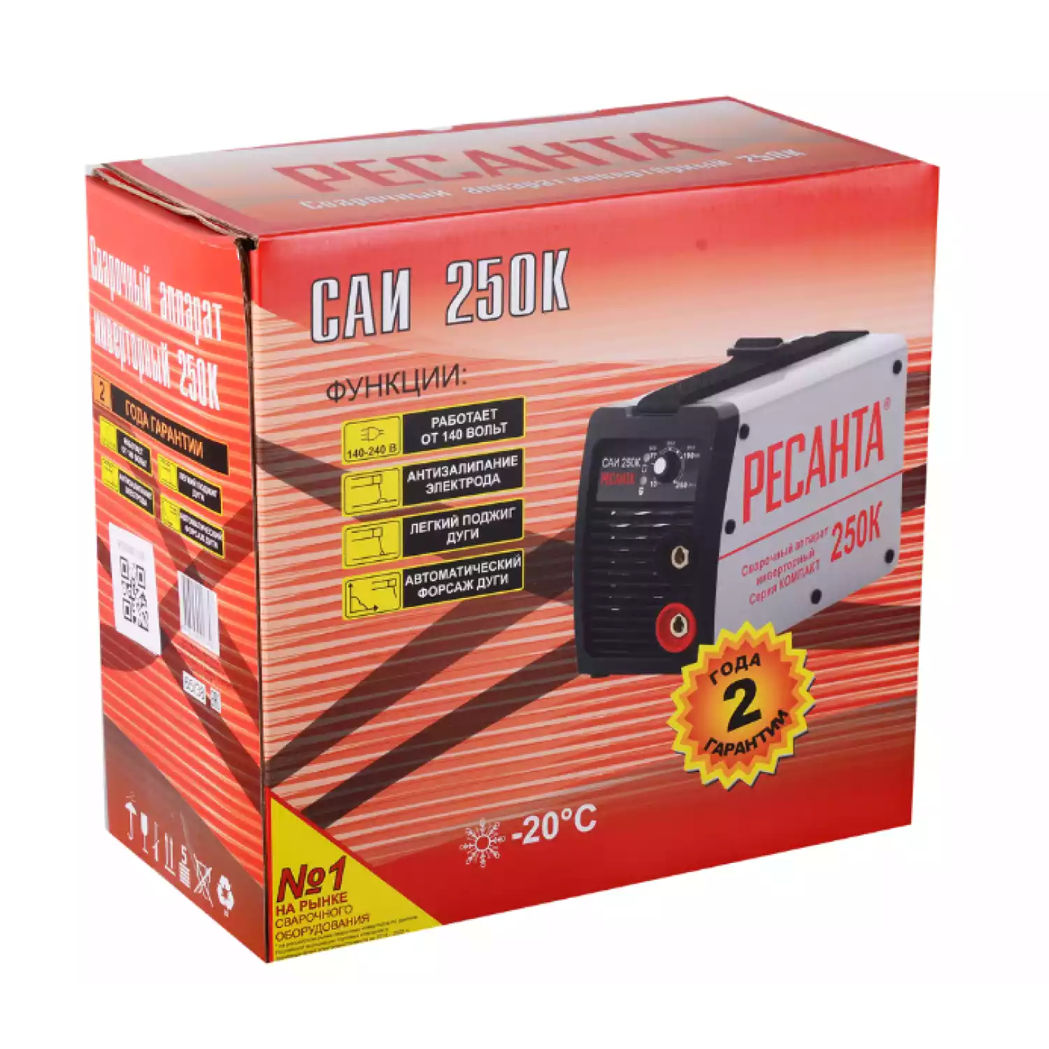 Сварочный аппарат инверторный Ресанта САИ 250К (компакт) - 7