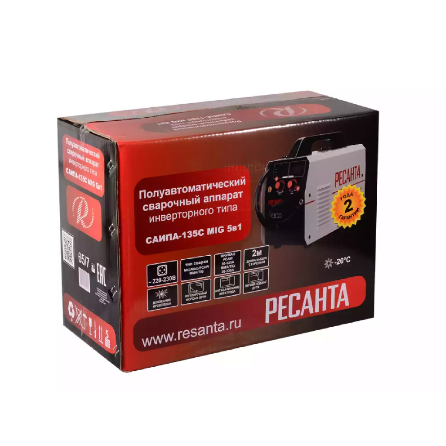 Сварочный полуавтомат САИПА-135С MIG 5в1 Ресанта - 11