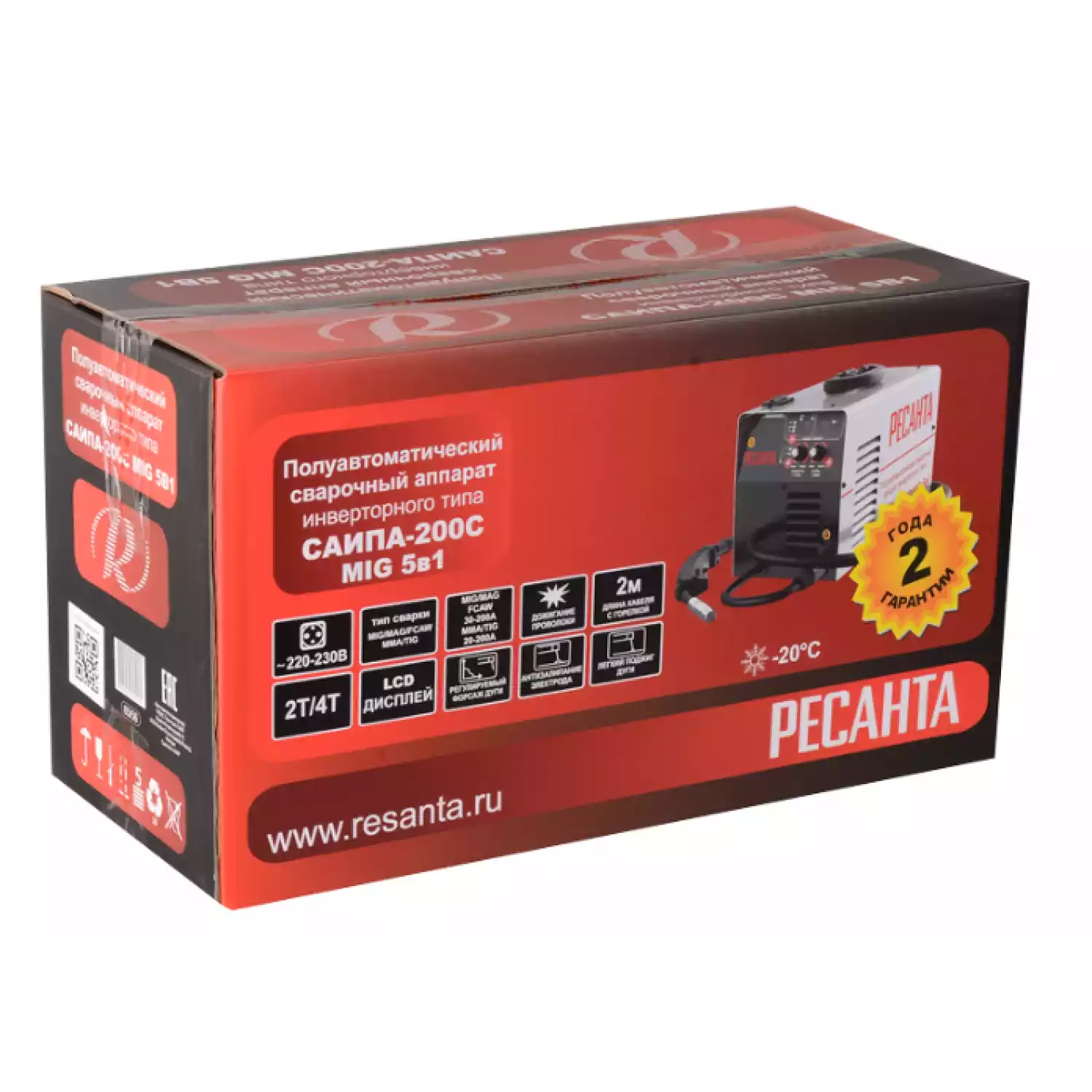 Сварочный полуавтомат САИПА-200C MIG 5в1 Ресанта - 8