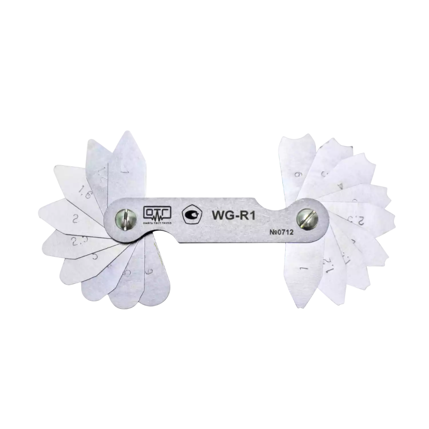 Набор шаблонов сварщика WG-R (ОТГ) WG-R1 (Набор радиусных №1) - 2