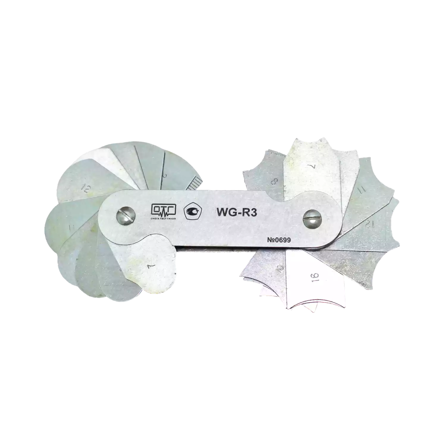 Набор шаблонов сварщика WG-R (ОТГ) WG-R3 (Набор радиусных №3) - 2