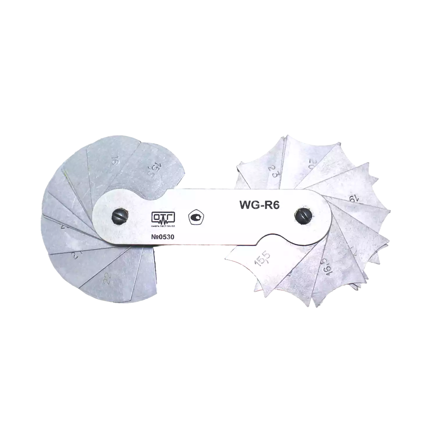 Набор шаблонов сварщика WG-R (ОТГ) WG-R6 (Набор радиусных №6) - 2