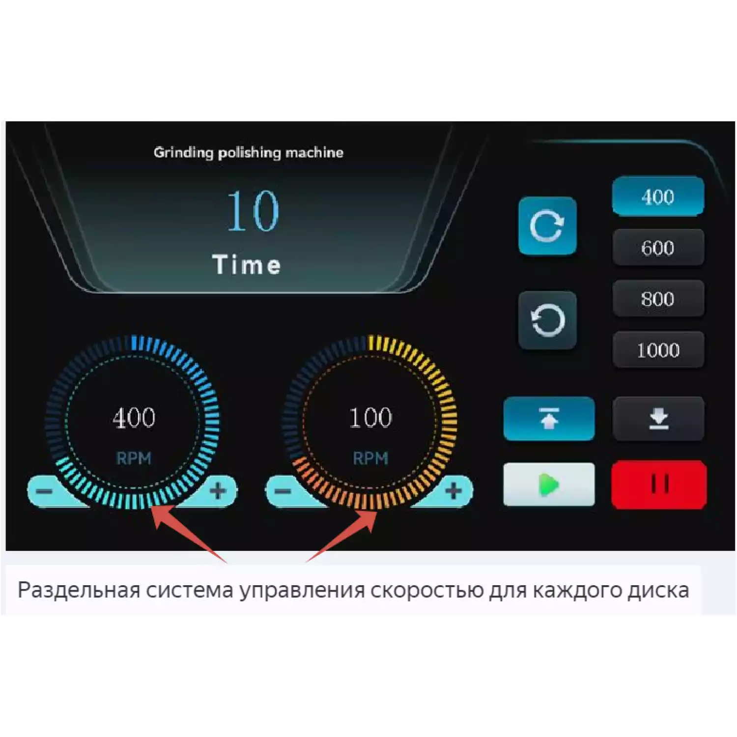MP-3S В-7 шлифовально-полировальный станок, лабораторный металлографический - 2