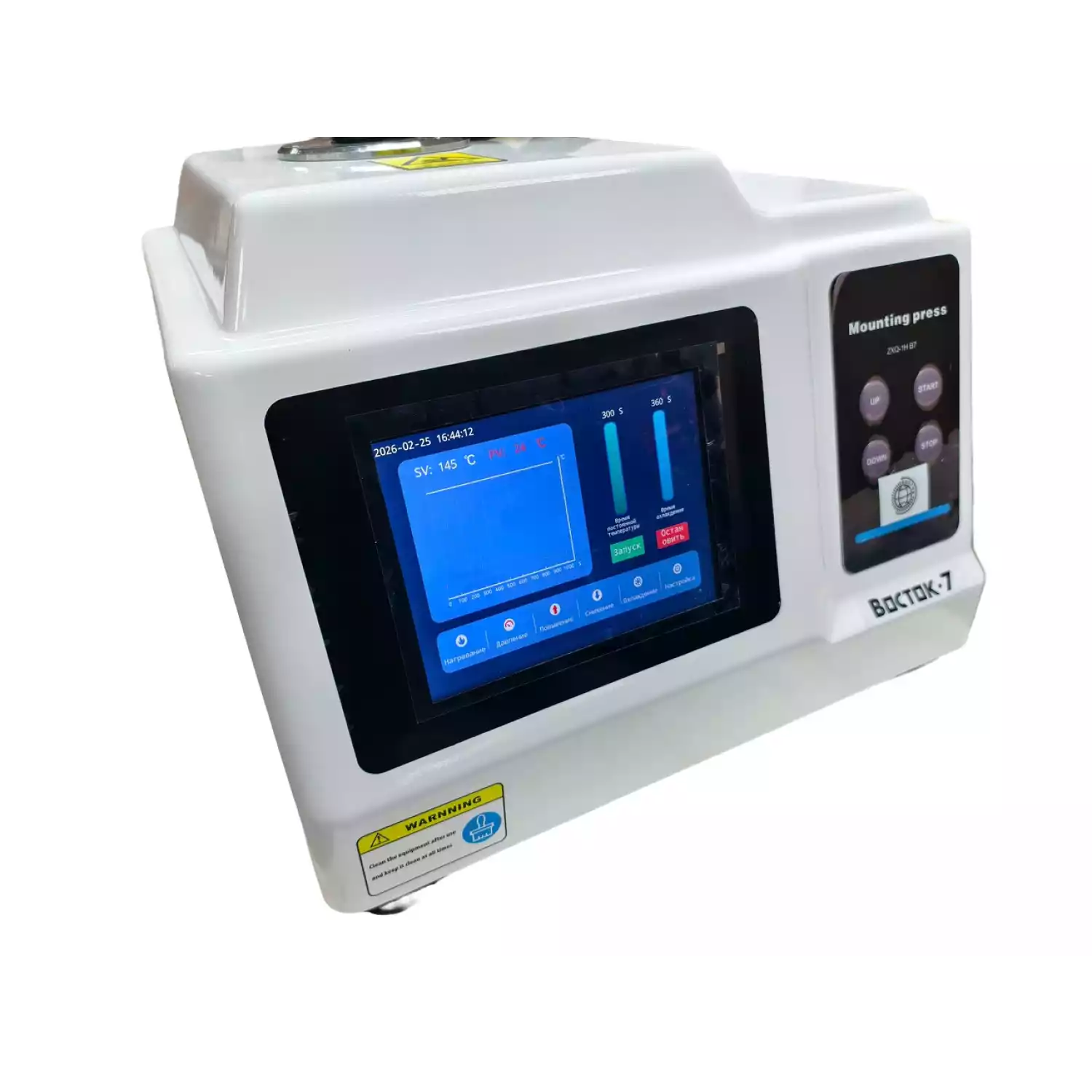 ZXQ-1H B7 пресс лабораторный металлографический для горячей запрессовки образцов, автоматический, с водяным охлаждением - 3