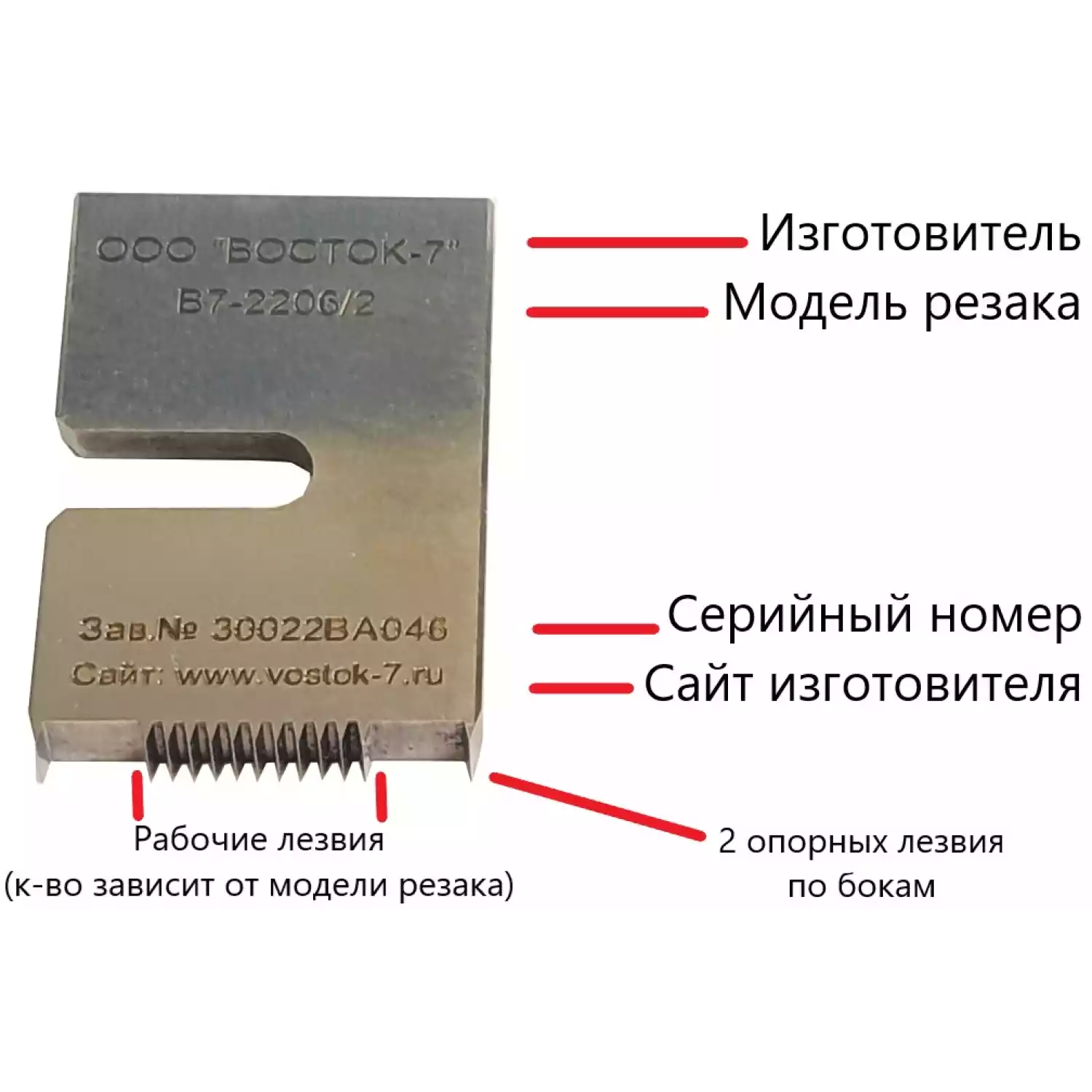 Адгезиметр-нож с плоским резаком В7-2206/1 Полный комплект, резак 6 лезвий (шаг 1 мм) - 10