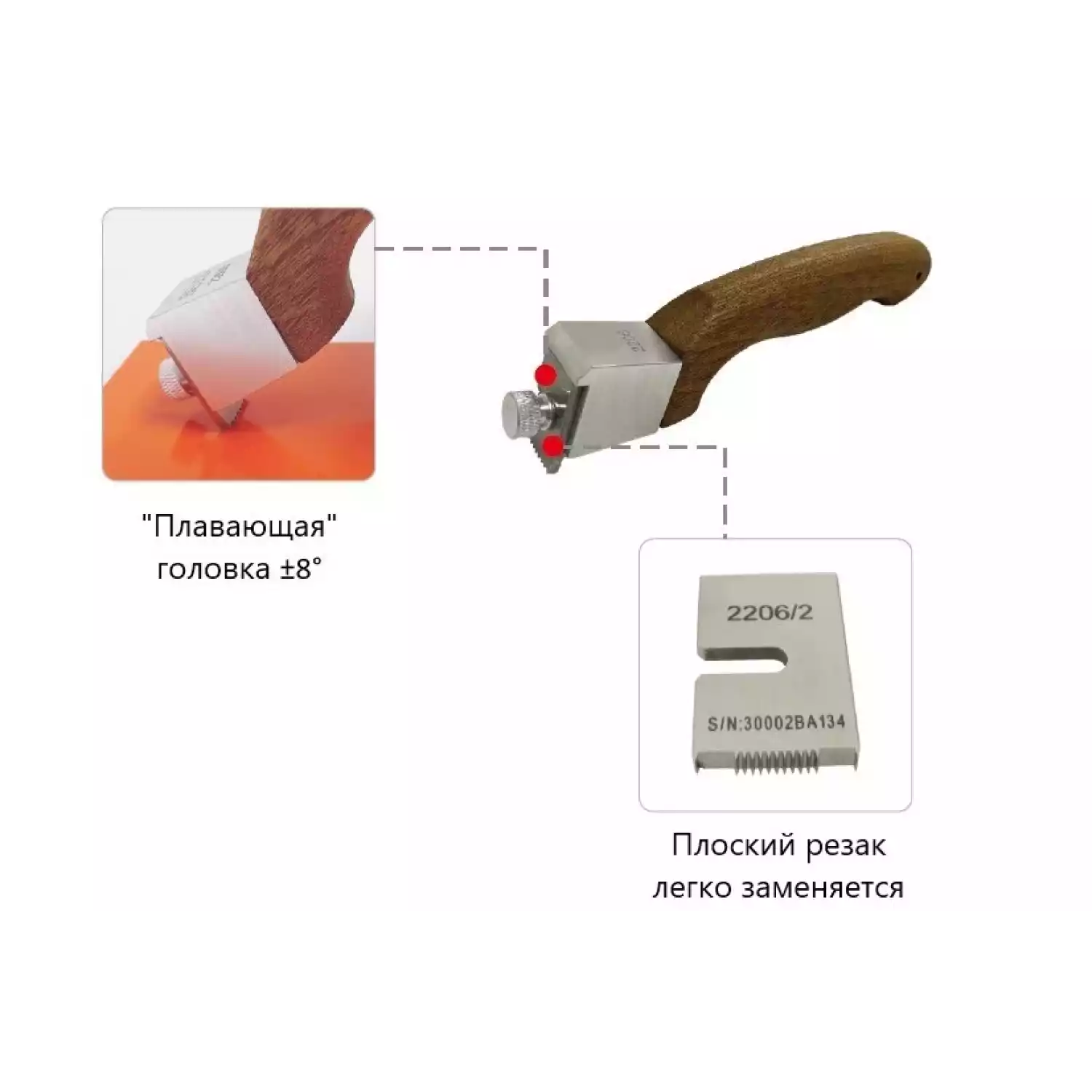 Адгезиметр-нож с плоским резаком В7-2206/5 Полный комплект, резак 11 лезвий (шаг 1,5 мм) - 9
