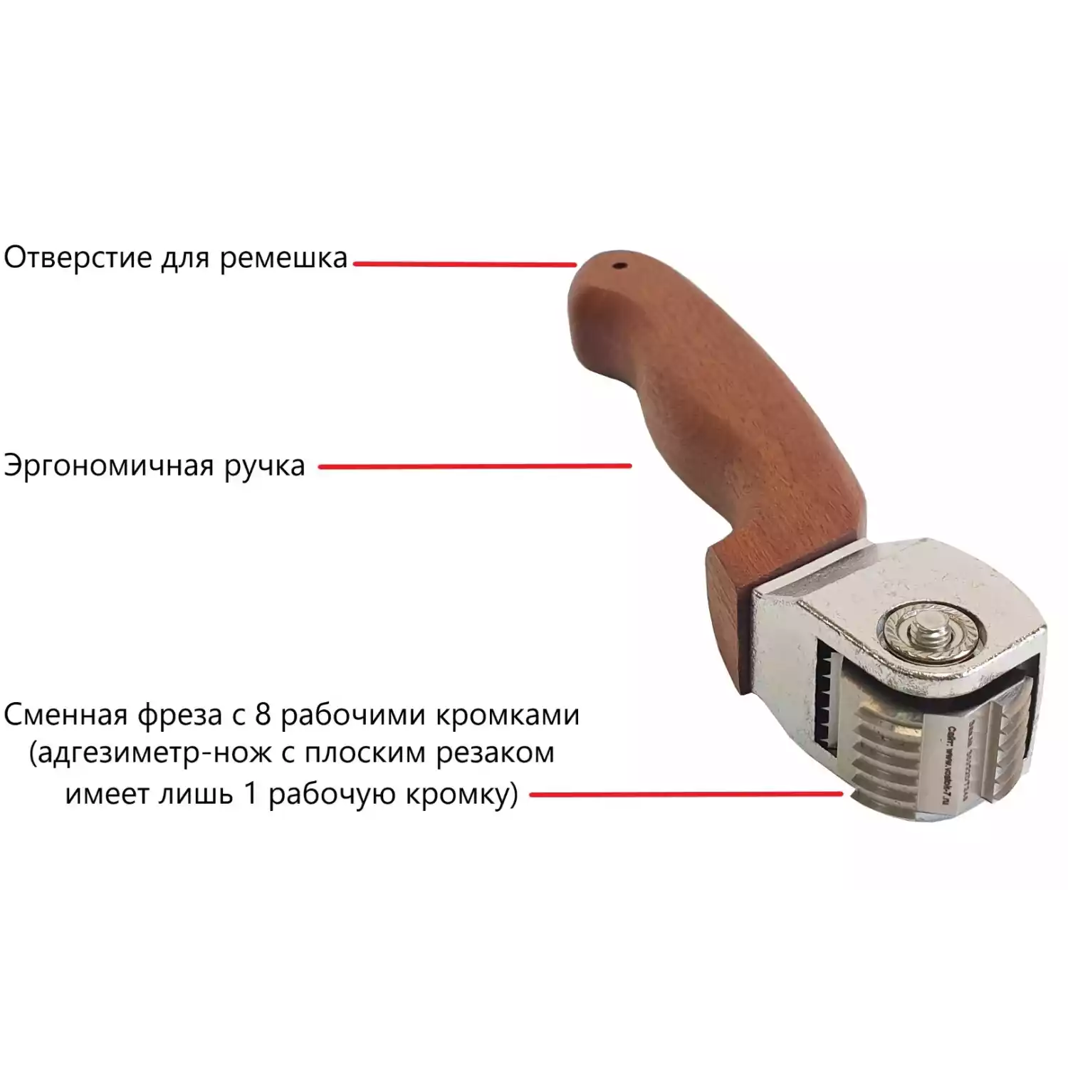 Адгезиметр-нож с круглой фрезой В7-2202/2С Полный комплект, фреза 11 лезвий (шаг 1 мм) - 12