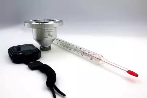 Вискозиметр проточный чашечный ВЗ-246 (исполнение 1) полный комплект с секундомером и термометром с поверкой