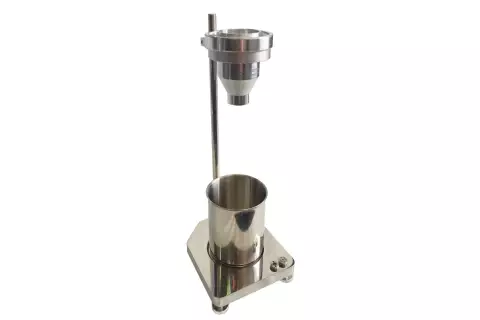 Штатив-стойка из нержавеющей стали со встроенным пузырьковым уровнем и стальным приёмным сосудом арт. ТМТ12