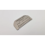 Толщиномер мокрого слоя: гребёнка В7-1706/1 Нержавеющая сталь, измеряемый диапазон 0–100 мкм купить в Москве