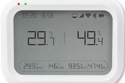 Регистратор температуры и влажности (дата-логгер) многоразовый стационарный модель COEUS-UEX ETU30-В7 с выносным датчиком с поверкой