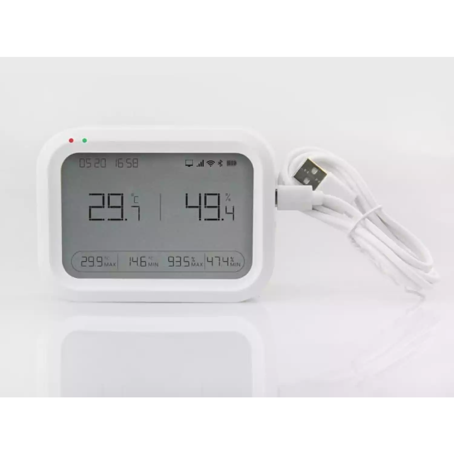 Регистратор температуры и влажности (дата-логгер) многоразовый стационарный модель COEUS-UEX ETU30-В7 с выносным датчиком с поверкой - 22