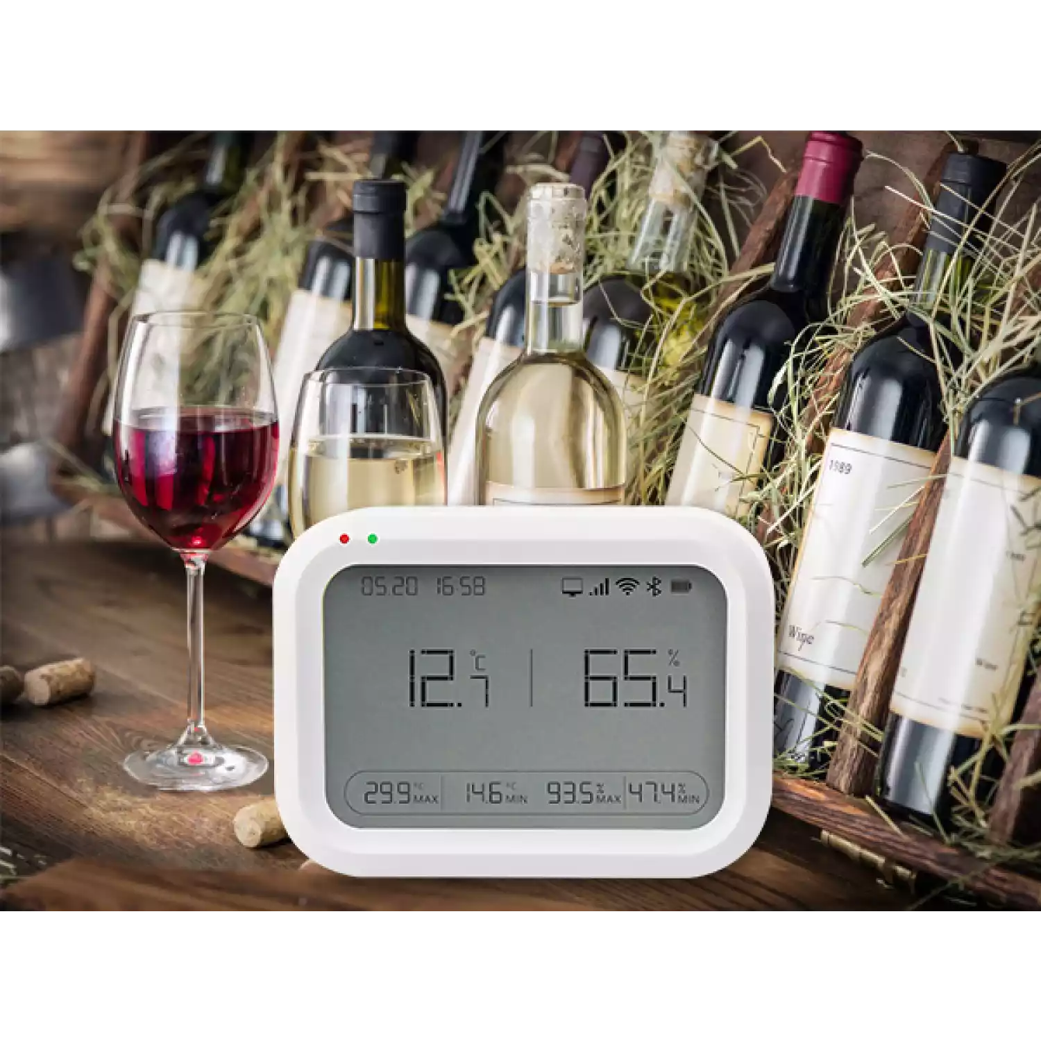 Регистратор температуры и влажности (дата-логгер) многоразовый стационарный модель COEUS-UEX ETU30-В7 с выносным датчиком с поверкой - 24