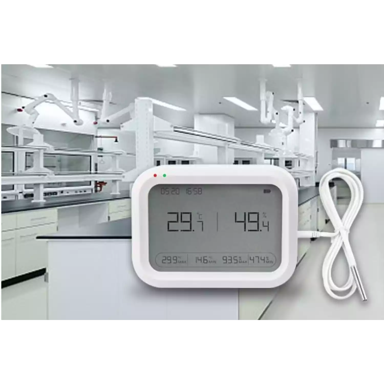 Регистратор температуры и влажности (дата-логгер) многоразовый стационарный модель COEUS-UEX ETU200-В7 для сверхнизких температур с выносным датчиком - 10