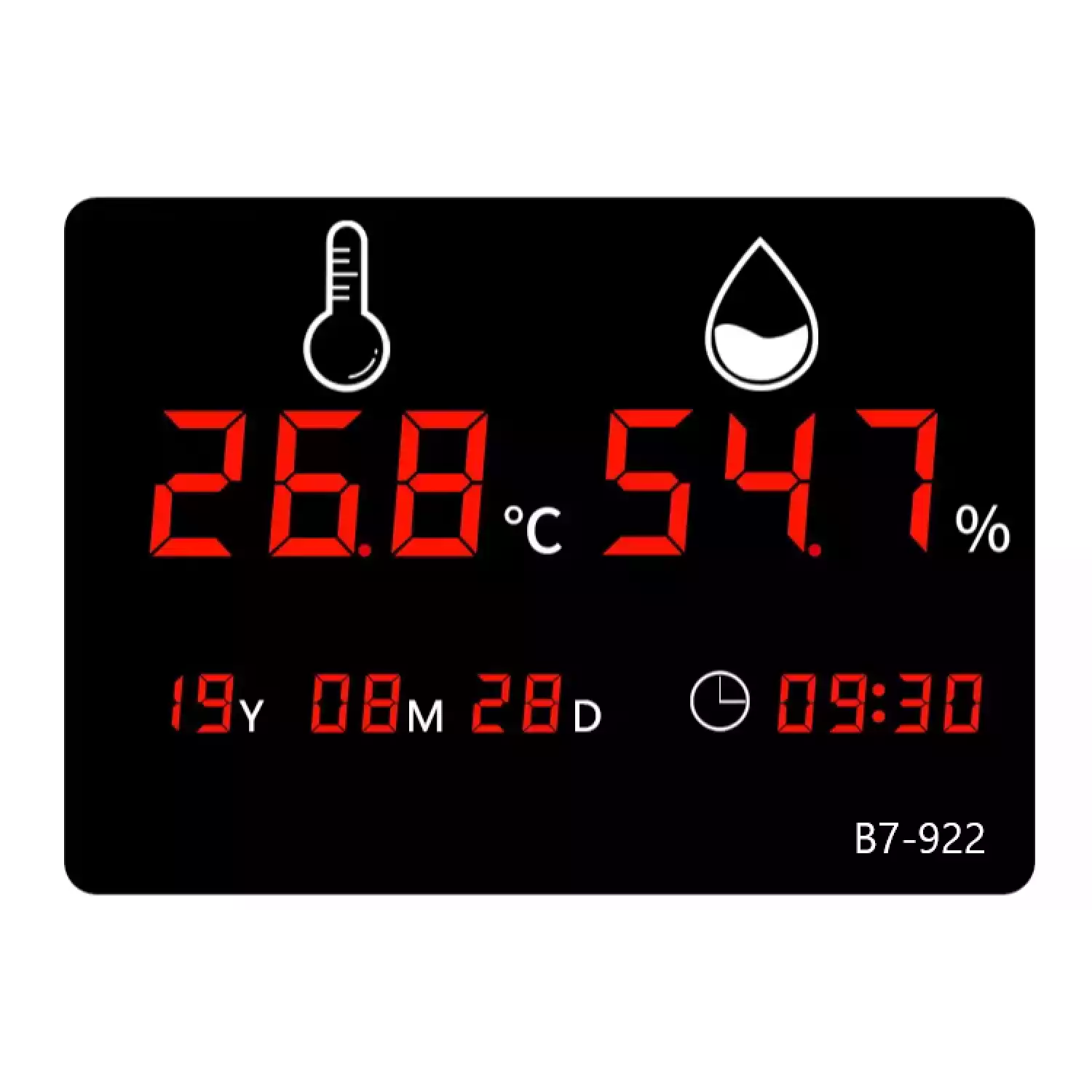 Термогигрометр В7-922А настенный цифровой для помещений с поверкой - 1