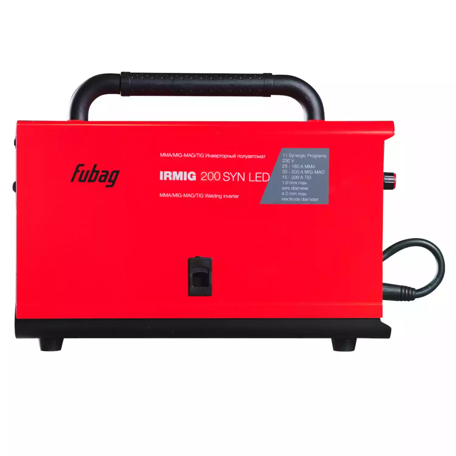 Полуавтомат сварочный инверторный FUBAG IRMIG 200 SYN LED + Маска сварщика Хамелеон FUBAG IR 4-13G M - 3