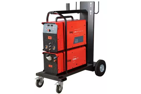 Сварочный инвертор FUBAG INTIG 500 T W AC/DC ПУЛЬС (PULSE) + Горелка FB TIG 18 5P 4 м + Блок жидкостного охлаждения Cool 70 + Тележка для аппаратов