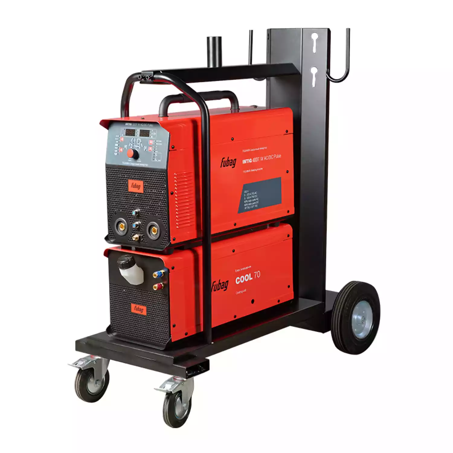 Сварочный инвертор FUBAG INTIG 400 T W AC/DC ПУЛЬС (PULSE) + Горелка FB TIG 450W 4 м + Адаптер разъема управления 5 pin + Блок жидкостного охлаждения Cool 70 + Тележка для аппаратов - 1