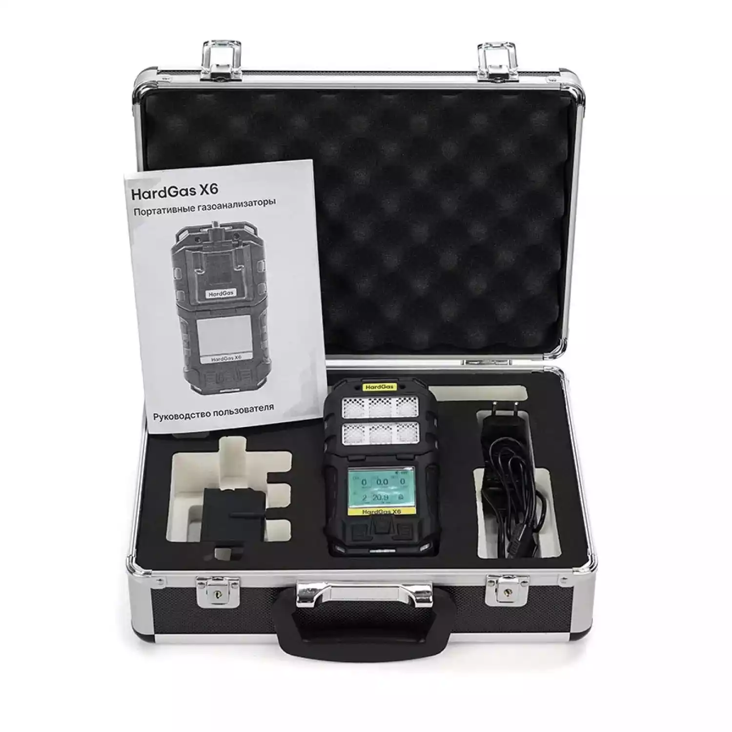HardGas X6 (CH4, O2, CO, H2S, NO2) Газоанализатор портативный многоканальный - 5