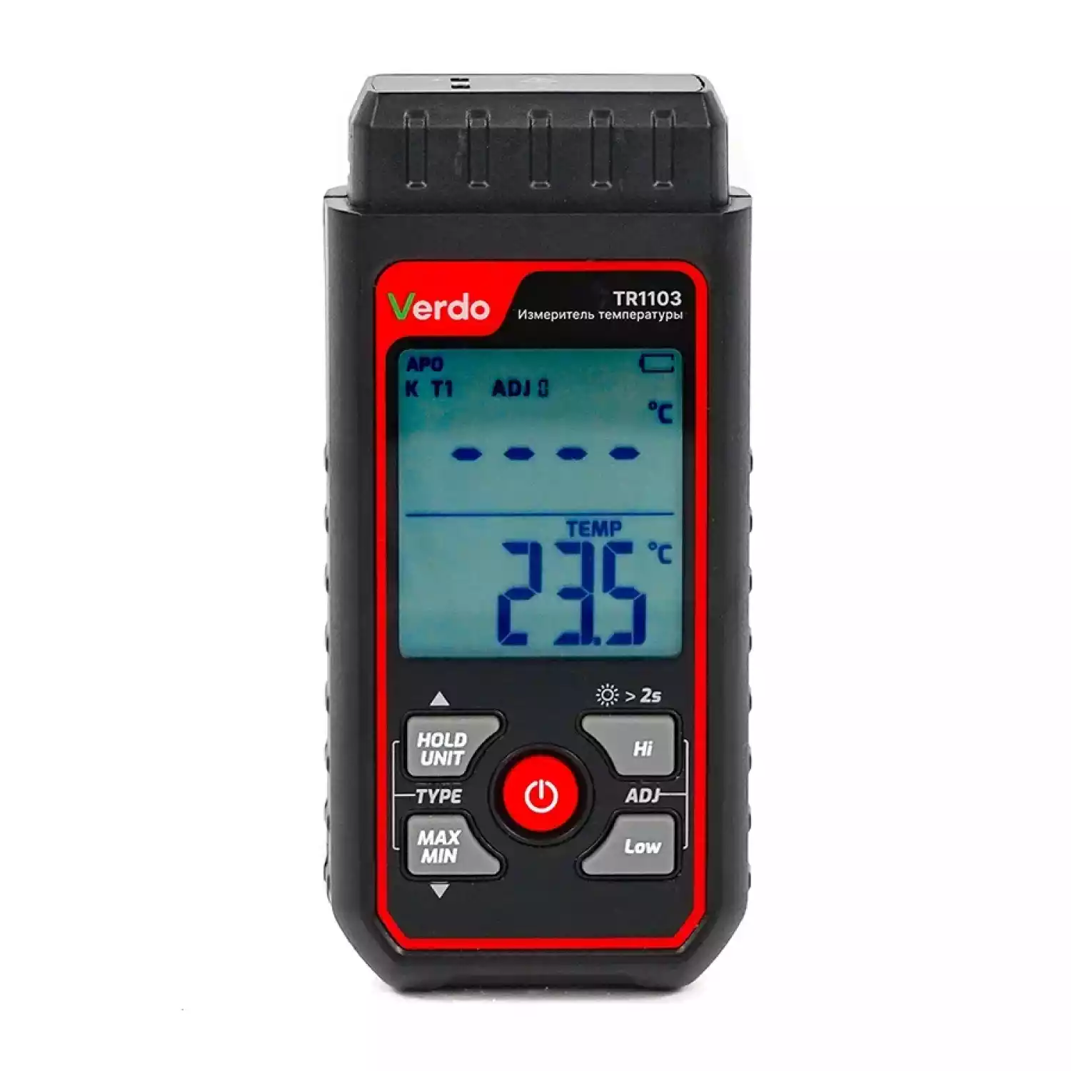 VERDO TR1103 Измеритель температуры с выносным зондом K/J-типа - 1