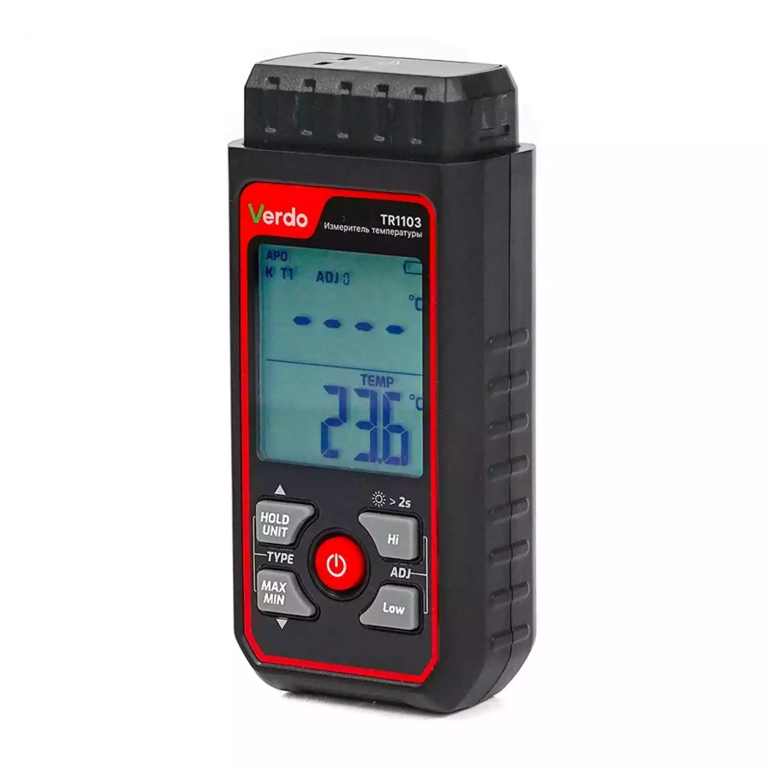 VERDO TR1103 Измеритель температуры с выносным зондом K/J-типа - 2
