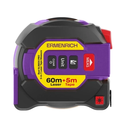 Рулетка с лазерным дальномером Ermenrich Reel SLR600 PRO