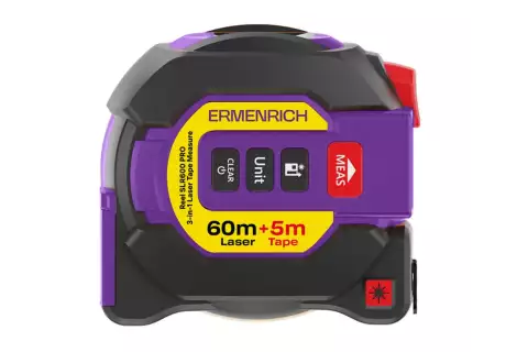 Рулетка с лазерным дальномером Ermenrich Reel SLR600 PRO