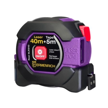 Рулетка с лазерным дальномером Ermenrich Reel SLR540 фиолетовый