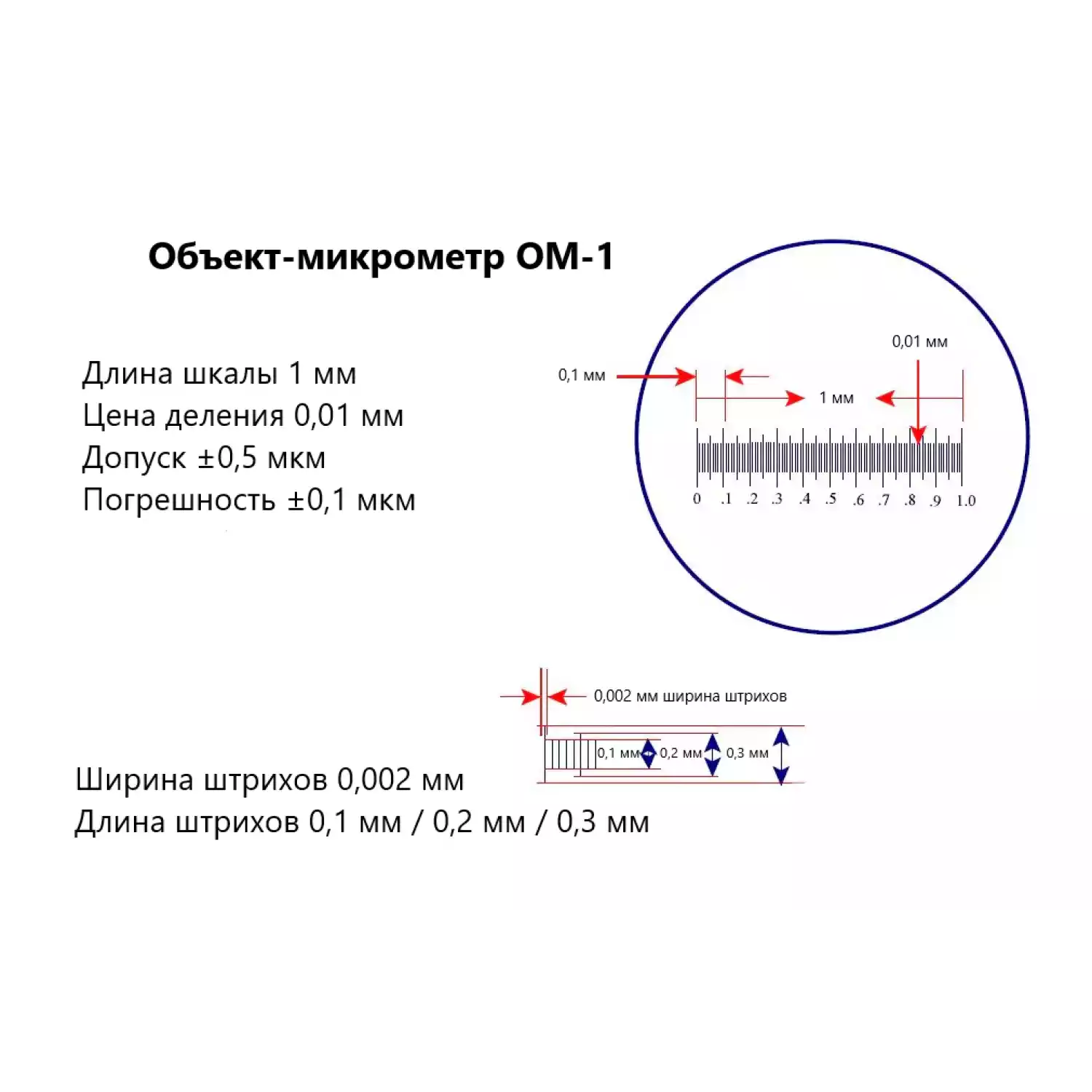 Объект-микрометр ОМ-1 с поверкой - 3